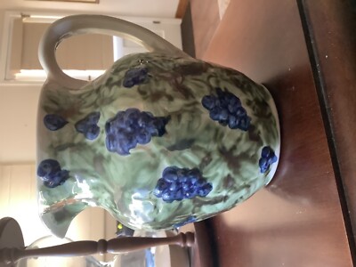 1950's JOHN B. TAYLOR CERAMICS SMALL GRAPES PITCHER EXCELLENT