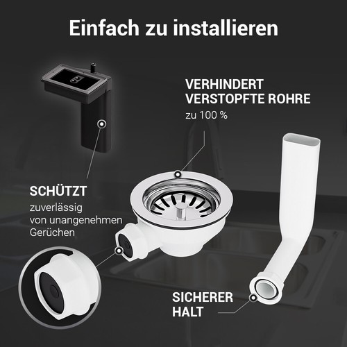 Siebkorbeinsatz 114 mm Siebkorbventil mit Abtropf-Überlauf für Spüle - Bild 4 von 7