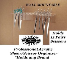 SHEAR SCISSOR Wall-mount SHELF Barber HairStylist Groomer Organizer Case Holders