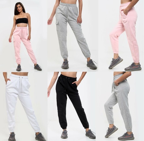 Donna Vita Alta Pantaloni da Tuta Jogging Active Palestra Taglie Grandi |  eBay