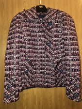 NWT CHANEL LESAGE 2016 NWT WOVEN RIBBON TWEED METALLIC JACKET SIZE 44 11.5k