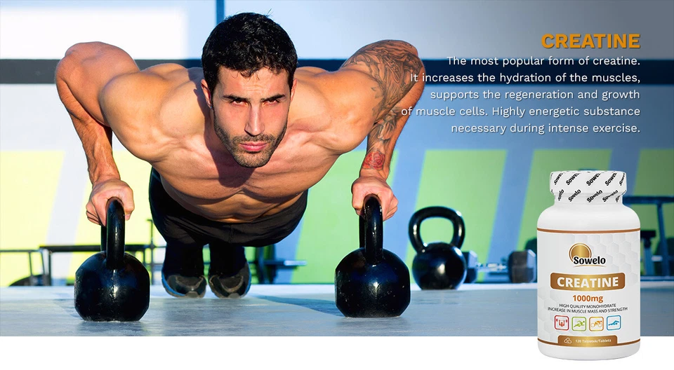 Créatine Monohydrate 1000 mg Comprimés – Force, Énergie, Récupération – Sowelo - Photo 4/4