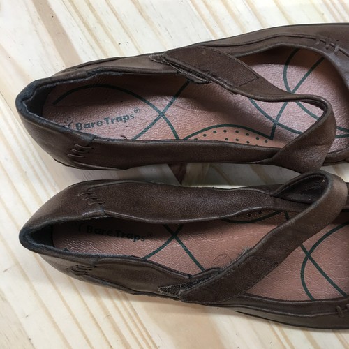 Zapatos Bare Traps para mujer 7 M Landon Mary Jane planos marrón imitación cuero gancho y bucle - Imagen 13 de 16