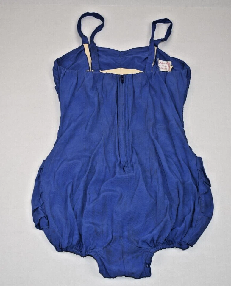 Vintage Swimsuit Rose Marie Reid Size S 50s The Draped Sheath Lavender Made USA - Image 2 of 4
