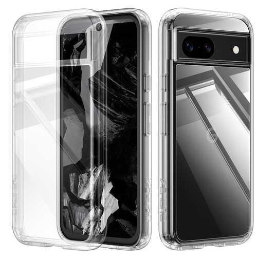 For Google Pixel 7a 8 8 Pro 8a Clear Dropproof TPU Case Tempered Glass Protector - Picture 22 of 31