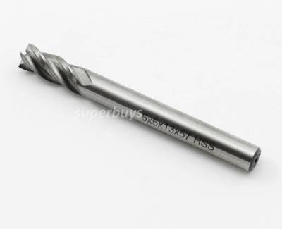 6mm 4 Flute HSS End Milling Mill Edge Slot Cutter Cutting Lathe Router Bit Tool