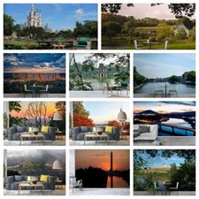 3D Forest River Cityscape Self-adhesive Wallpaper Removable Wallpaper Wall Mural