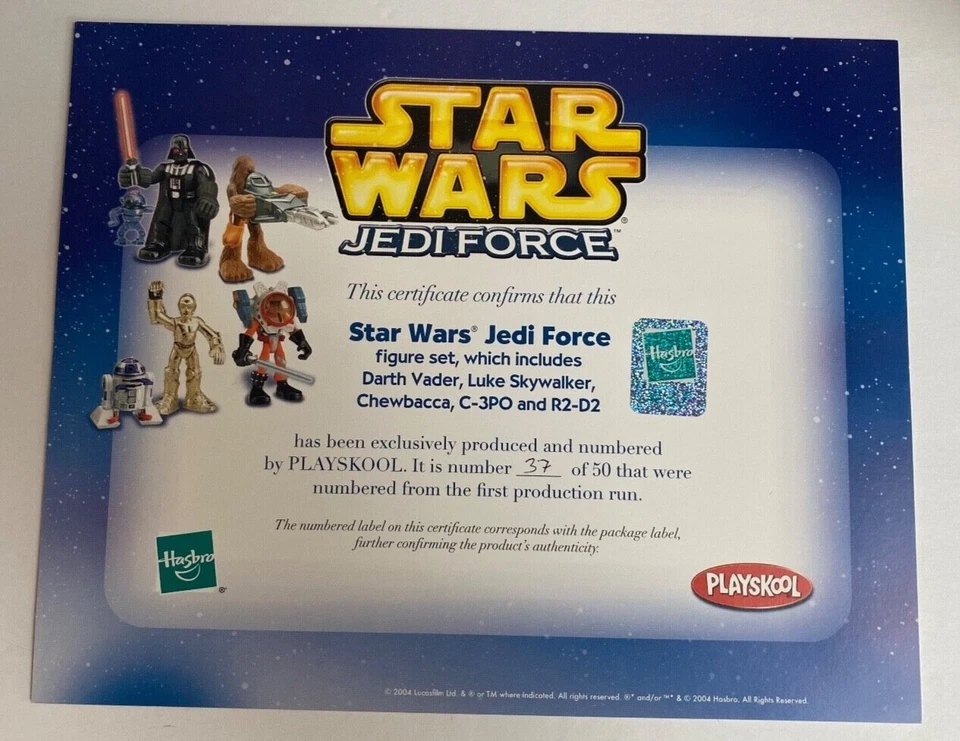 Hasbro Playskool Star Wars Jedi Force 2004 LE 37/50 1ª producción juego sin usar, en caja sellada Foto 2 de 4
