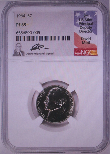 1964 US Proof Set 1 OF 4 SETS KNOWN PR69 ULTRA RARE SIGNED BY DAVID MOTL NGC TV - Picture 14 of 22