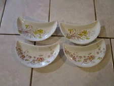 Four Bridgwood & Son Antique Bone Dishes Opaque Porcelain