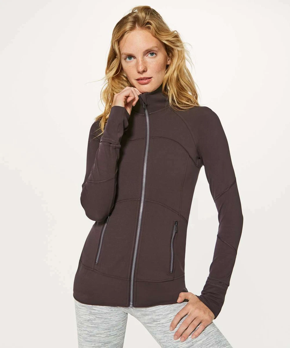 LULULEMON contour jacket in pelt size 4 thumbholes