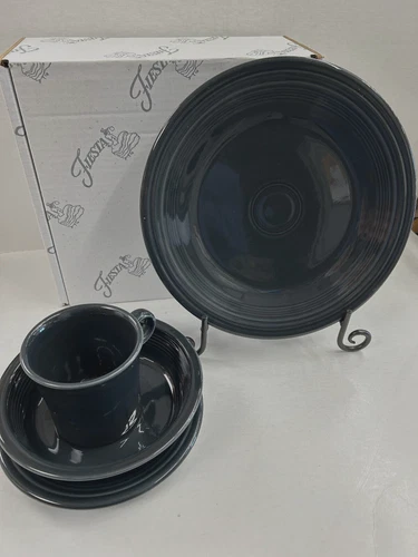 Fiesta Retired "Slate" 4 Pc  Place Setting...1st Quality...NIB