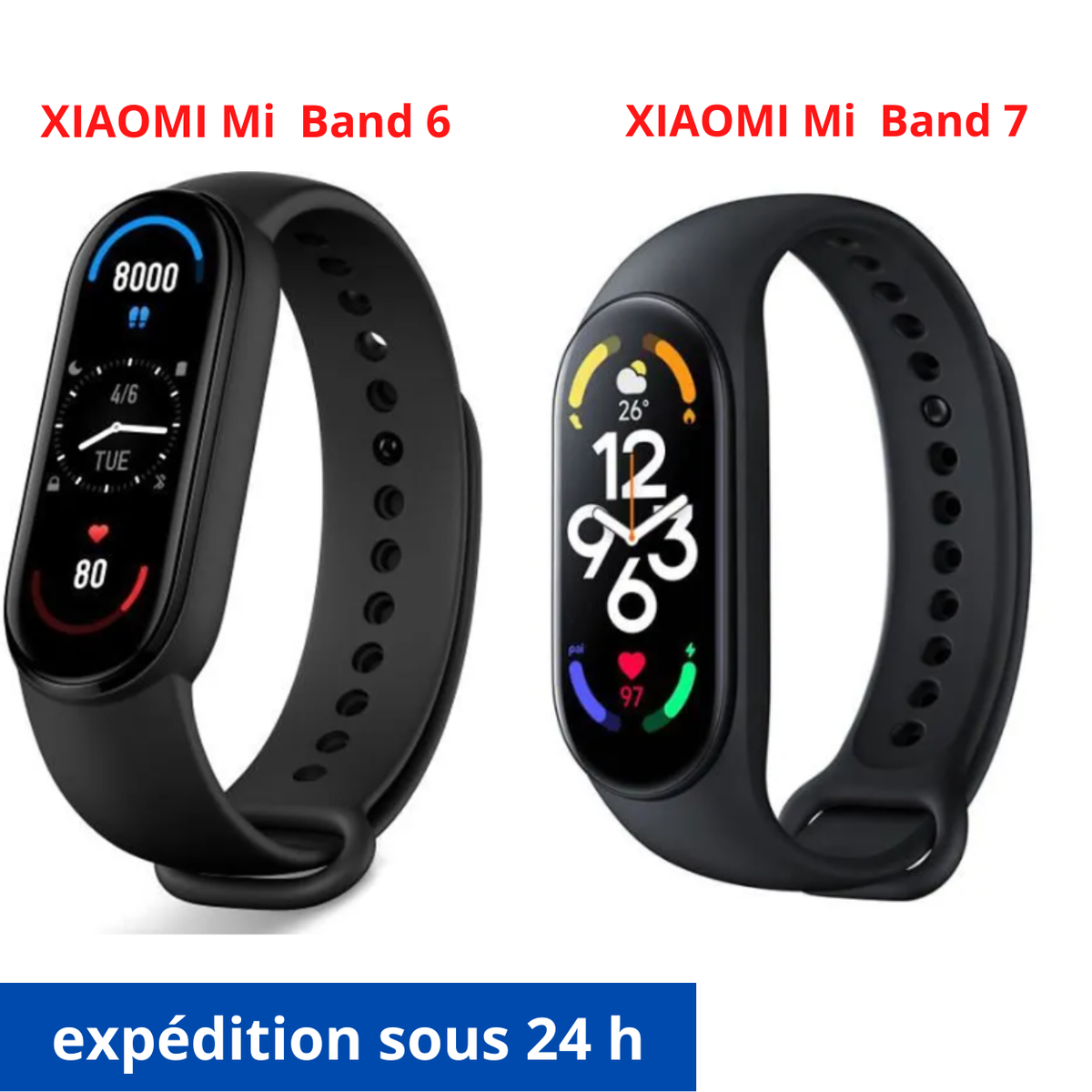 Montre bracelet connecté Xiaomi Noir Mi Smart Band Adulte