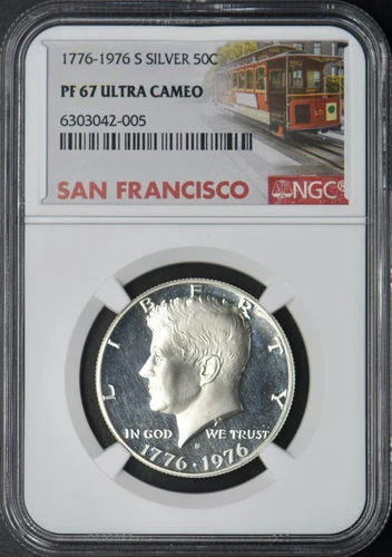 1976-S Kennedy Silver Half Dollar - NGC PF67 Ultra Cameo Trolley - ✪COINGIANTS✪