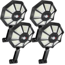 4Pk Solar Lights Outdoor Motion Sensor Wall Light Waterproof Garden Street Lamp