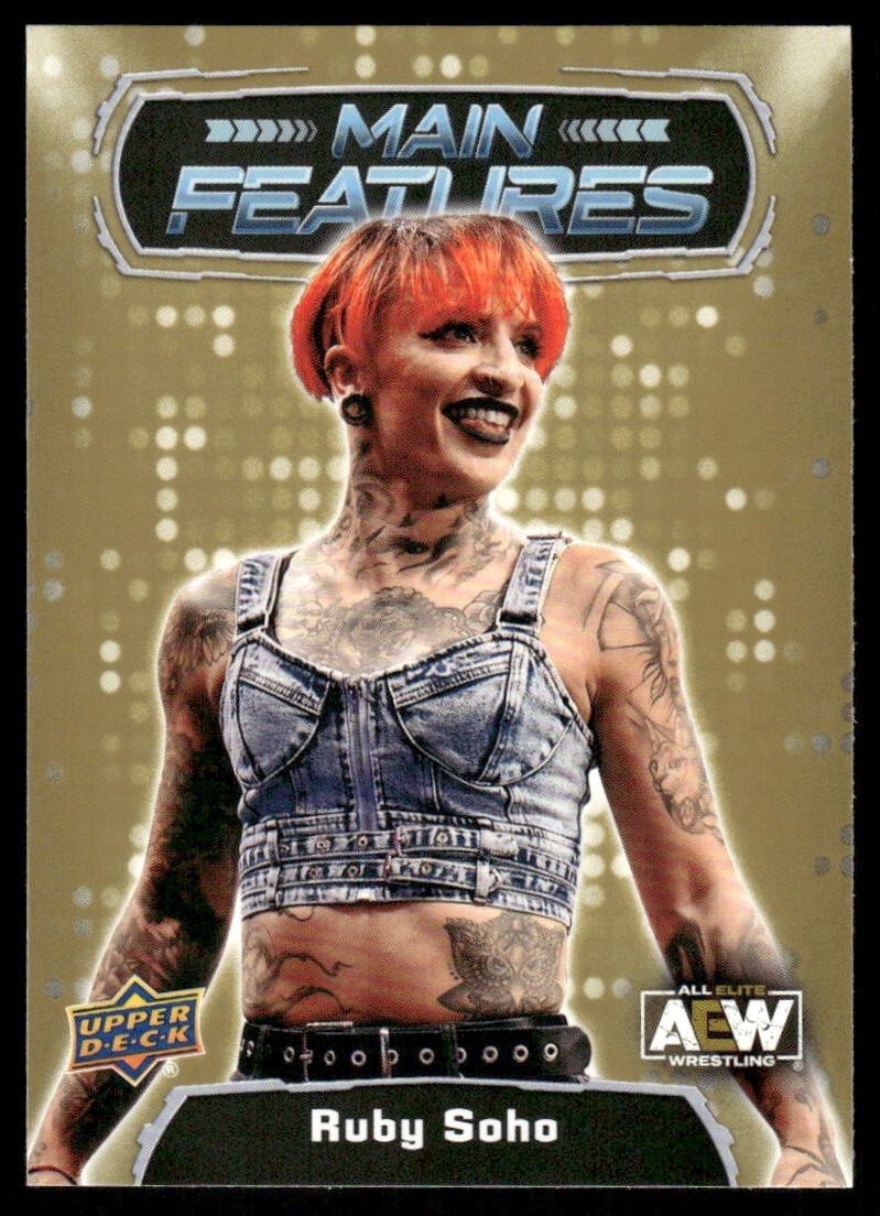 2022 Upper Deck AEW GOLD Main Features #MF-15 Ruby Soho wrestling card