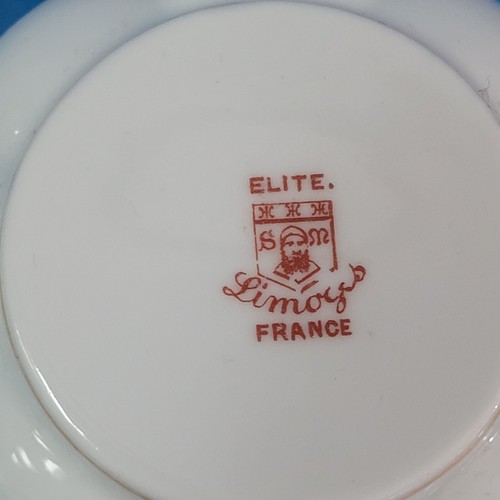 S & M Limoges Elite Gold Cup and Saucer Gilded Flowers Scalloped 1891-1900 - Picture 14 of 15