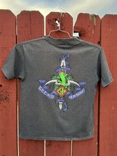 Vintage 80s 90s Gecko Hawaii T Shirt Lizard Single Stitch USA Youth Surf Skate 