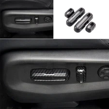 Fit For Honda CRV CR-V 2017-2021 ABS Carbon Fiber Seat Button Handle Cover Trim