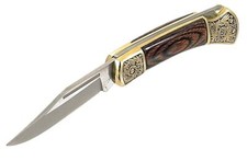 Outback Herbert Folding Pocket Knife Brass End 420 Premium Stainless Steel Blade