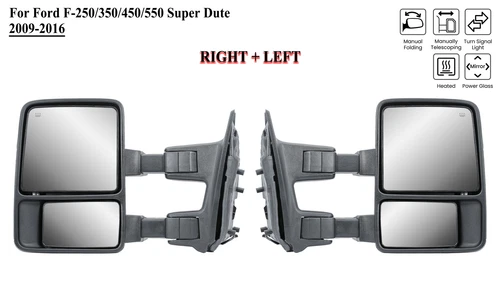 Pair Right + Left Side Towing Mirror Power Heat for 09-16 Ford F-250 350 450 550
