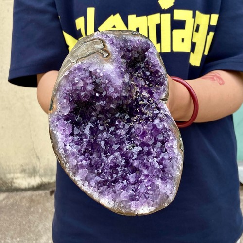 4.8LB Natural Amethyst Uruguay Cave Crystal Cluster Gemstone Geode - Zdjęcie 10 z 15