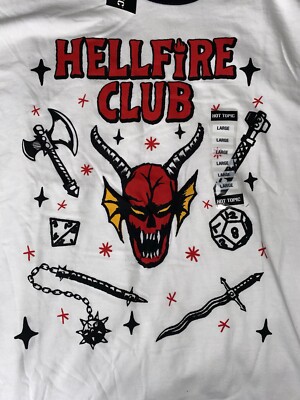 *NEW* Hellfire Club Stranger Things Men s Graphic T-shirt Size Large 
