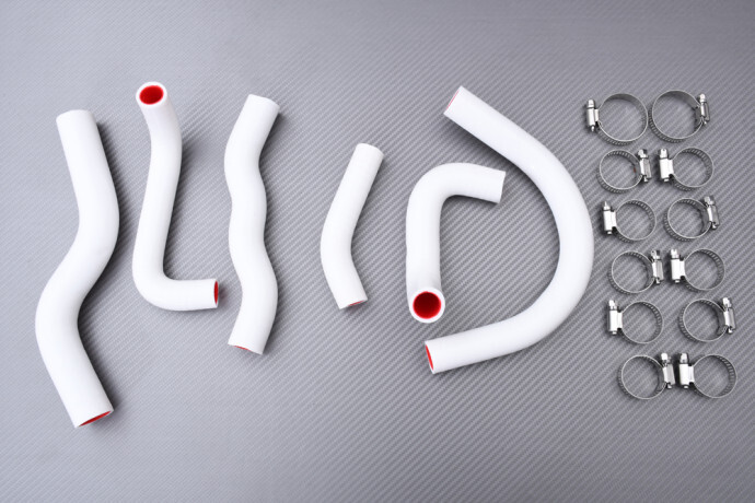 Durites de radiateur blanches en silicone premium pour HONDA VFR 400R 1989-1993