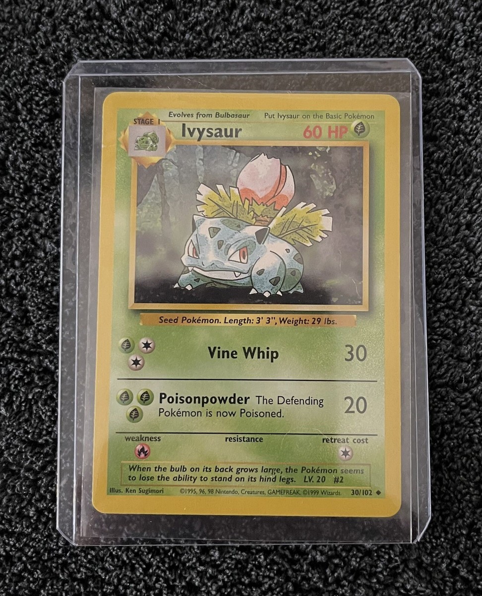 Ivysaur Shadow Pokémon Card Base Set 30/102 Mint ✨1995 Vintage | eBay