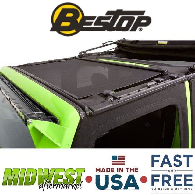 Bestop Retractable Sunshade for Jeep 2007 to 2018 Wrangler JK 5240611