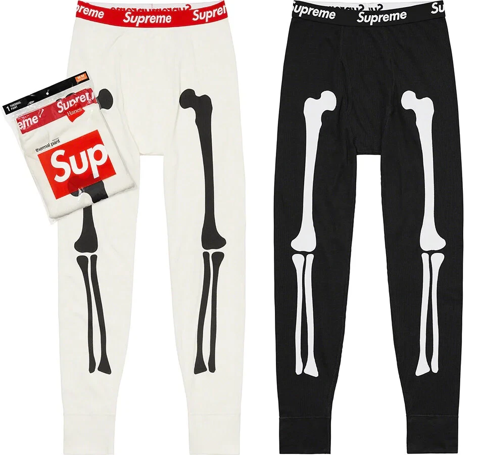 Pantalon thermique Supreme Hanes Thermal Bones 1 pack naturel et noir disponibles tailles M & L