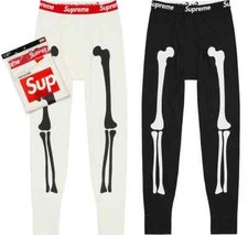 Supreme Hanes Thermal Bones Pants 1 Pack Natural  Black Available Sizes M  L