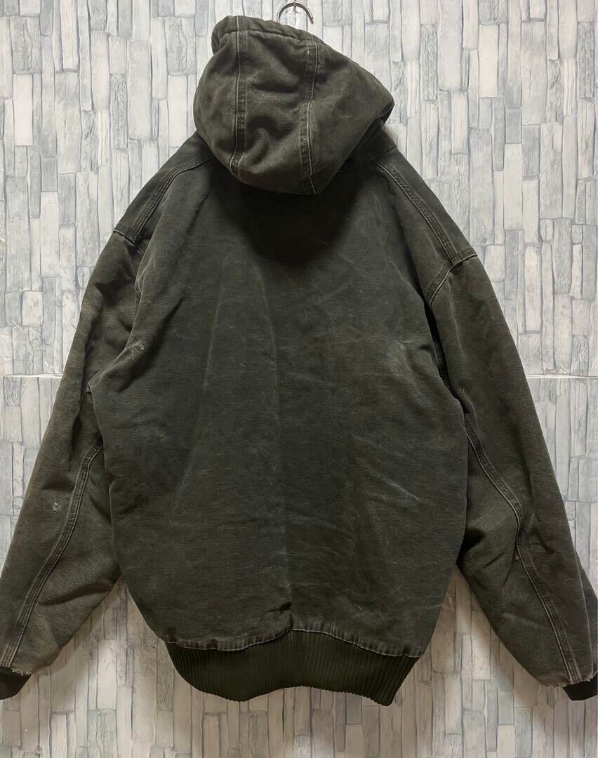 Carhartt Active Jacket Leather Logo L Padded Fade J130MOS Carhartt Active Jacket Leather Logo L Padded Fade J130MOS