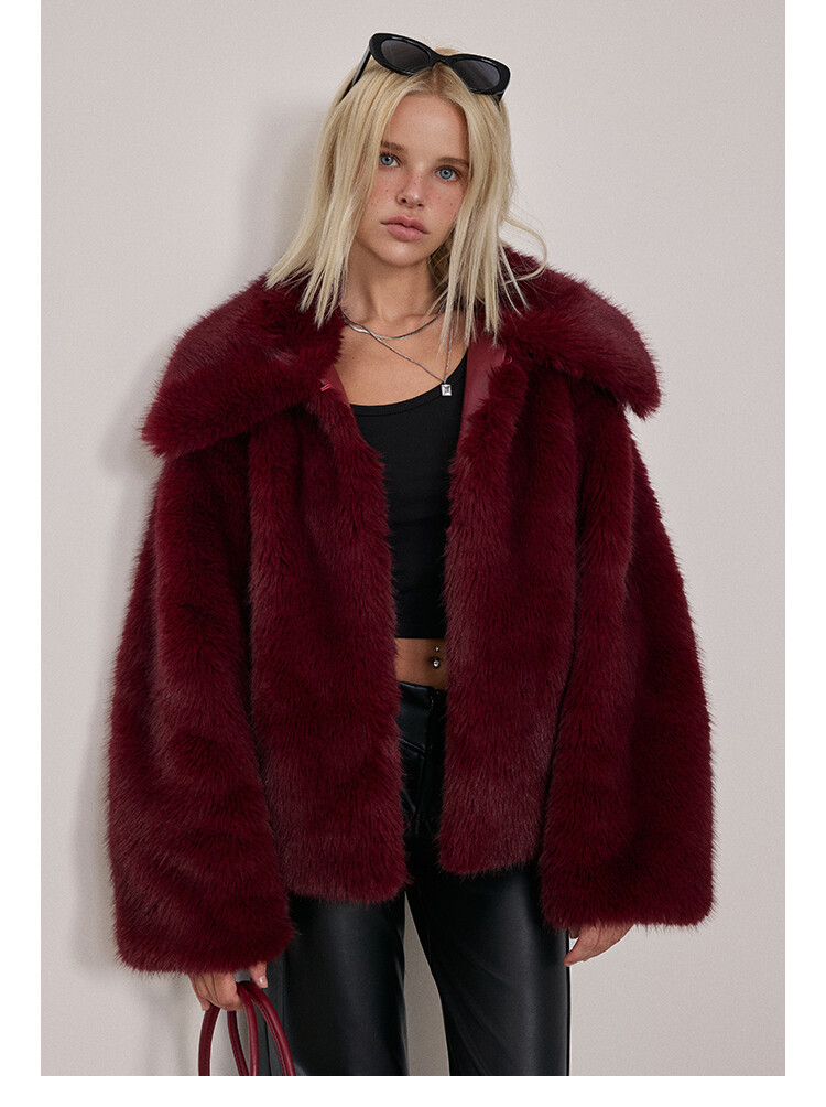 2024 Winter New Fashion Womens Fur Slimming Jacket Furry
