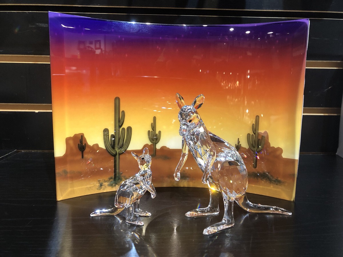 Swarovski cactus Horse Kangaroo wildlife crystal display Read