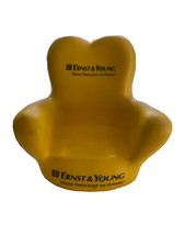 EY Ernst & Young SQUISHY SMALL YELLOW Chair  "From Thought to Finish" Desk Brand