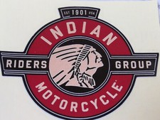 Indian Motorcycle Riders Group Biker Bumper Sticker Vinyl Window Decal 