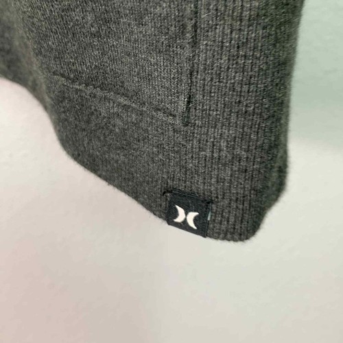 Hurley Charcoal Gray Zip Front Kangaroo Pocket Hoodie Large - Picture 5 of 8