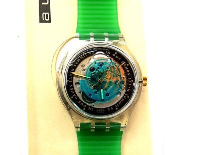 Swatch Automatic Watch IN OUR HANDS Earth Summit 1992 SAK102 New + Case & Papers