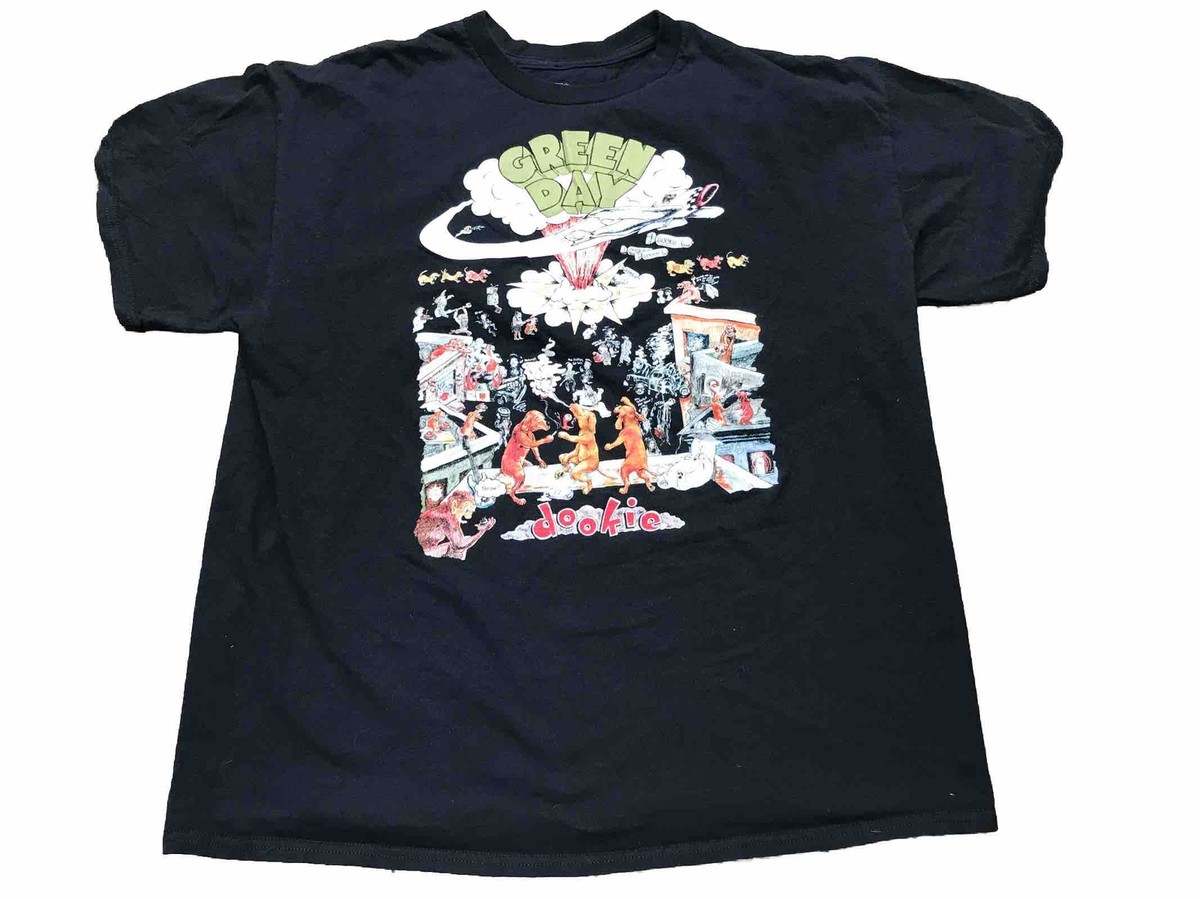 GREEN DAY Dookie Tシャツ XL Green Day Dookie T Shirt Size XL Black Tee - Nice Condition