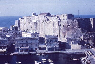 Vintage 35MM Photograph Slide Commercial Castello del Ovo S Lucia Naples 1963