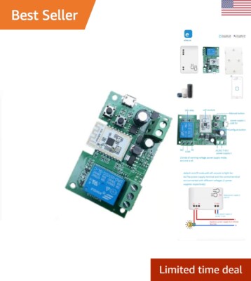 Customizable WiFi Smart Switch Module with Voice Command - Sync Real-time Status