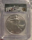 2021 $1 American Silver Eagle ICG MS69 Type 1 BREAKMINT BLACKJACK