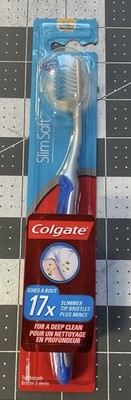 Colgate Slim Soft Gliding Tips Toothbrush, Extra Soft, Compact Head