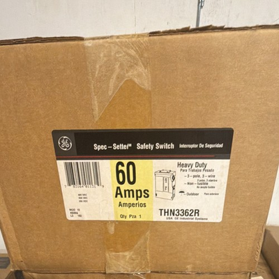 #ad GE Spec Setter THN3362R 60A 3 Pole Heavy Duty Outdoor Safety Switch Brown $75.00