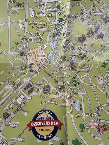 Princeton New Jersey Tourist Discovery Map~ 2014-2015 ~ 22” X 17” - Picture 7 of 8