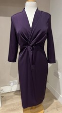 TU Gok Bodycon Dress size 12 Purple 3/4 Sleeves (895)