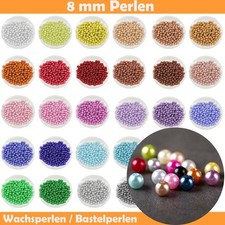 Wachsperlen 8 mm - mit Loch Set Kinder Armban...