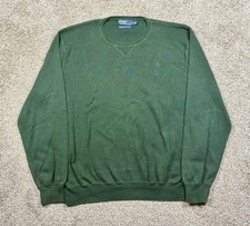 Polo Ralph Lauren Sweater Men  s Size XXL Green Casual Embroidered Pony Blue