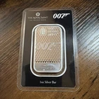 1oz Fine Silver Bar Royal Mint Sealed 007 James Bond Collectible RARE